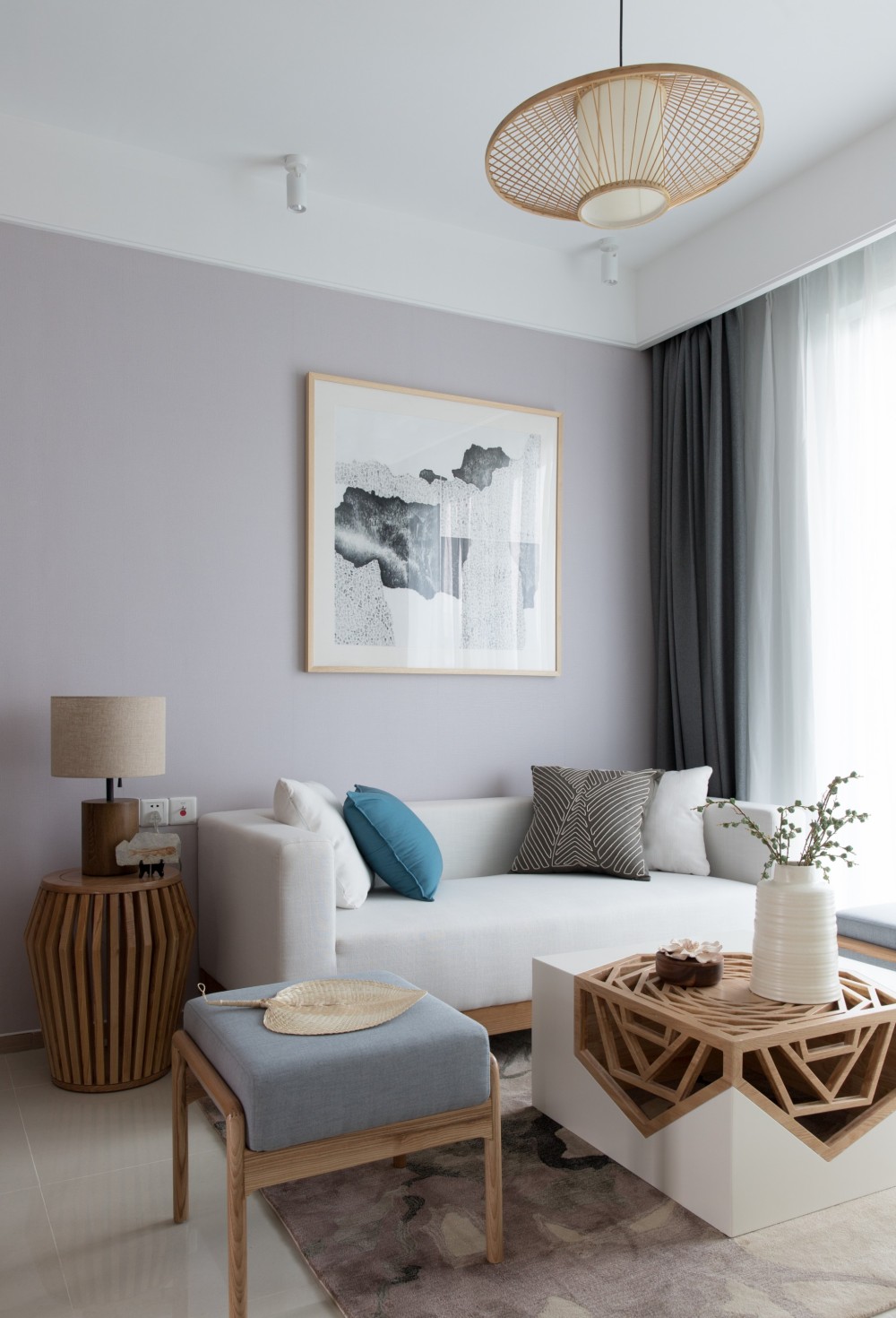 日式简约风格室内设计家装案例-客厅沙发